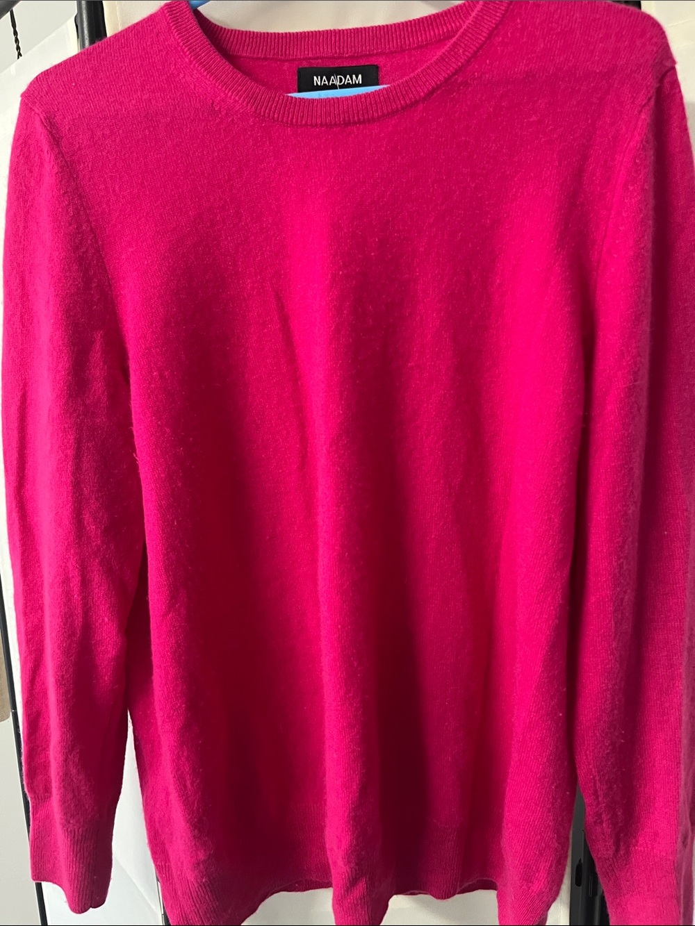 NAADAM XL Women's Bright Pink Cashmere Crewneck Sweater